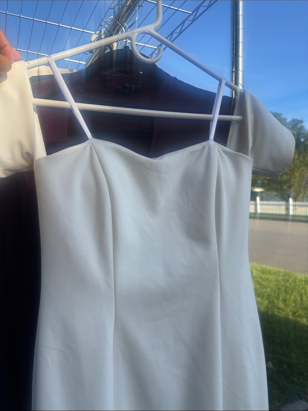 Classic White off the sholder Women's dress